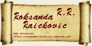 Roksanda Raičković vizit kartica